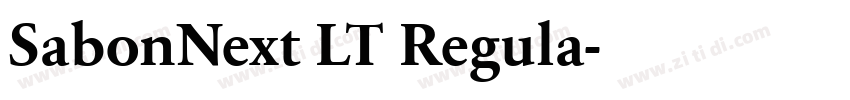 SabonNext LT Regula字体转换